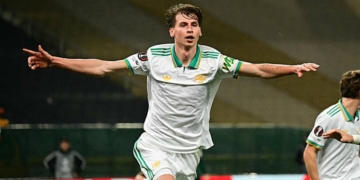 Ziolkowski Esulta gol Panathinaikos-Roma 29012026