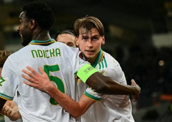 Ziolkowski Esulta gol Panathinaikos-Roma 4 29012026