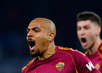 Malen Esulta gol Napoli-Roma 15022026