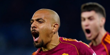 Malen Esulta gol Napoli-Roma 15022026