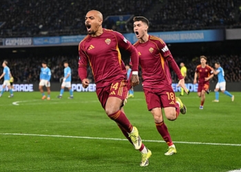 Malen Esulta gol Napoli-Roma 2 15022026
