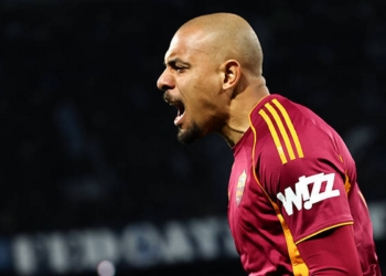 Malen Esulta gol Napoli-Roma 3 15022026