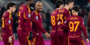 Malen Esulta gol Roma-Cagliari 2 09022026