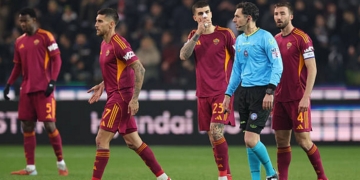 Mancini Parla con arbitro Sacchi Udinese-Roma 02022026
