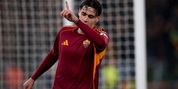 Pisilli Esulta gol Roma-Cremonese 22022026