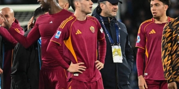 Soulé, N'Dicka ed El Ayanaoui Fine partita Napoli-Roma 15022026