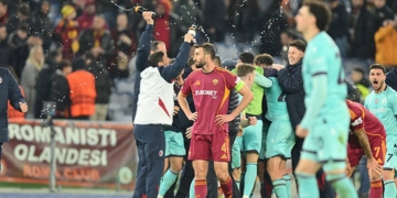 Cristante Deluso fine partita Roma-Bologna 19032026