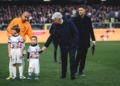 Gasperini e il piccolo Alexander Genoa-Roma 08032026