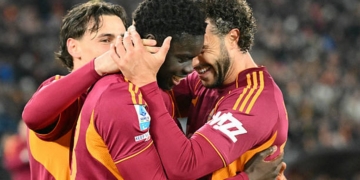 Hermoso Esulta gol Vaz Roma-Lecce 22012026