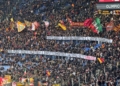 Striscione Curva sud Roma-Lecce 22032026