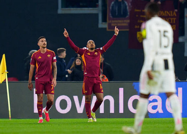 Malen Esulta gol Roma-Juventus 01032026