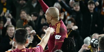 Malen Esulta gol sotto Tribuna Tevere Roma-Juventus 01032026