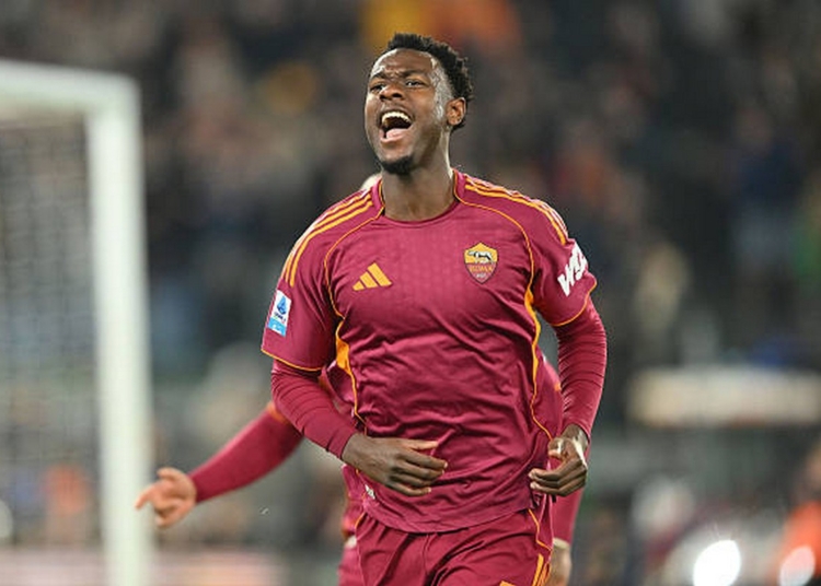 N'Dicka Esulta gol Roma-Juventus 01032026