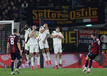 Pellegrini e Cristante Azione Bologna-Roma 12032026