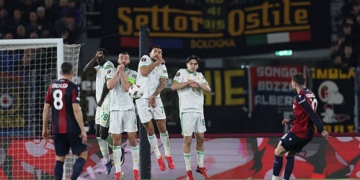 Pellegrini e Cristante Azione Bologna-Roma 12032026