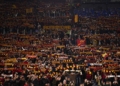 Tifosi romanisti Sciarpata Roma-Juventus 01032026