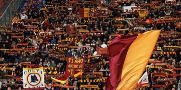 Tifosi romanisti a Bologna-Roma 12032026