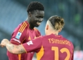 Vaz Esulta gol con Tsimikas Roma-Lecce 22032026