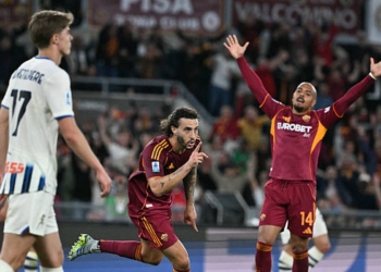 Hermoso Esulta gol Roma-Atalanta 18042026