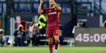 Hermoso Esulta gol Roma-Atalanta 2 18042026