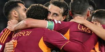 Hermoso Esulta gol Roma-Atalanta 3 18042026