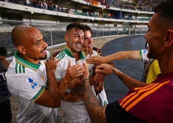 El Shaarawy Esulta gol con Malen Verona-Roma 24062026