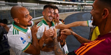 El Shaarawy Esulta gol con Malen Verona-Roma 24062026