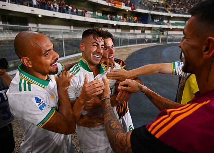 El Shaarawy Esulta gol con Malen Verona-Roma 24062026