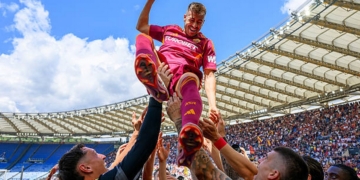 El Shaarawy Triburo sotto curva sud Roma-Lazio 17052026