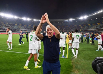 Gasperini Festeggia sotto settore ospiti Verona-Roma 24052026