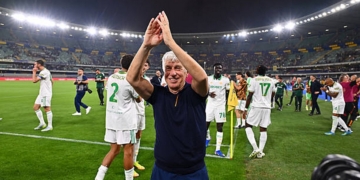 Gasperini Festeggia sotto settore ospiti Verona-Roma 24052026