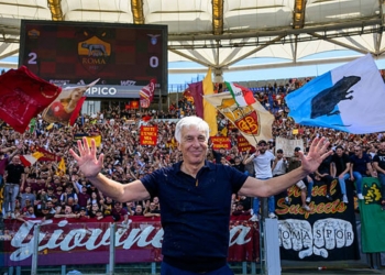 Gasperini Sotto curva sud Roma-Lazio 17052026