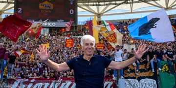 Gasperini Sotto curva sud Roma-Lazio 17052026