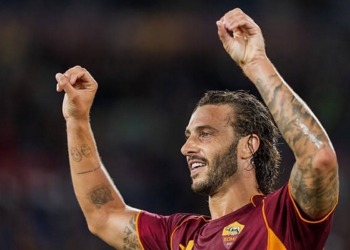 Hermoso Esulta gol Roma-Fiorentina 2 04052026