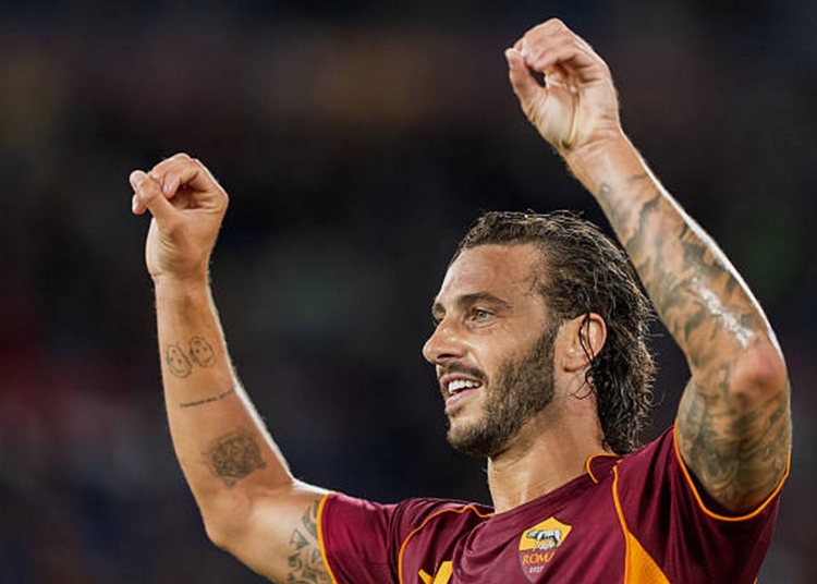 Hermoso Esulta gol Roma-Fiorentina 2 04052026