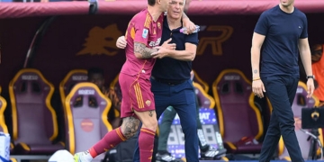 Mancini e Gasperini Esultano panchina Roma-Lazio 17052026