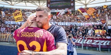 Pellegrini Abbraccia El Shaarawy Roma-Lazio 17052026
