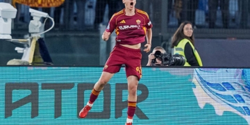 Pisilli Esulta gol Roma-Fiorentina 04052026