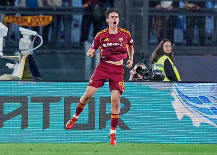 Pisilli Esulta gol Roma-Fiorentina 04052026