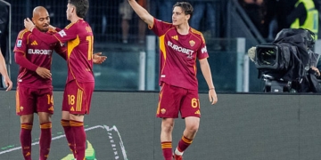 Pisilli Esulta gol Roma-Fiorentina 3 04052026
