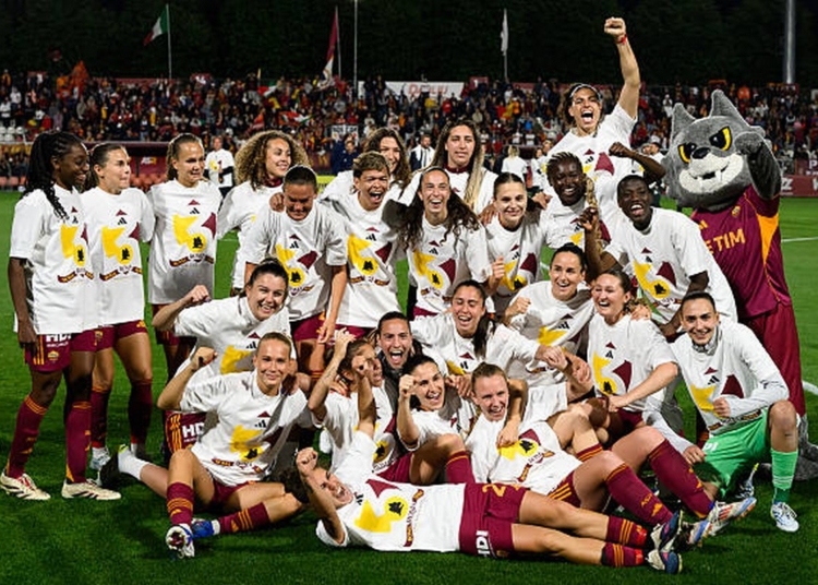 Roma Femminile Festeggiamenti scudetto dopo partita Roma-Ternana 02052026