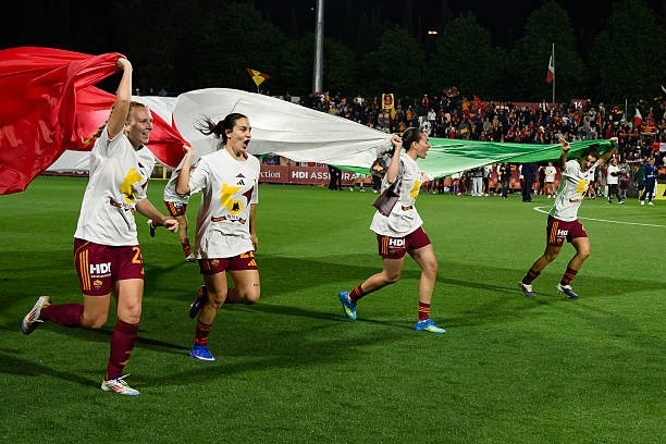 Roma Femminile Festeggiamenti scudetto dopo partita Roma-Ternana 2 02052026