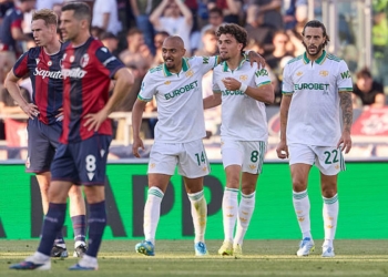 Malen ed El Aynaoui Esultano gol Bologna-Roma