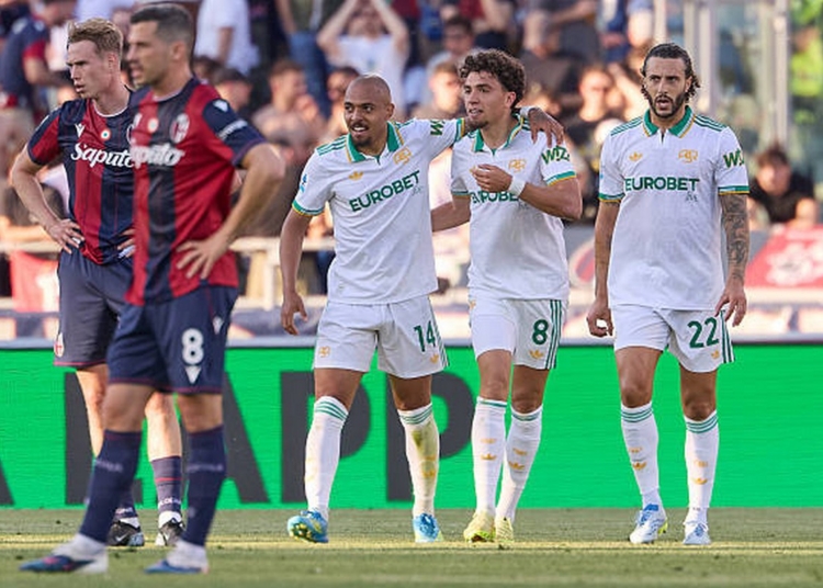 Malen ed El Aynaoui Esultano gol Bologna-Roma