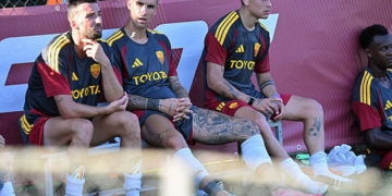 Mancini e Cristante Panchina Cannes-Roma 26072026