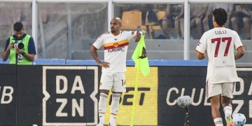 Malen Esulta gol Lecce-Roma 31082026