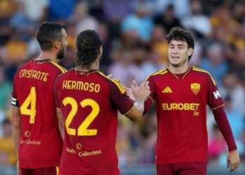 Soulé Esulta gol Newport-Roma 04082026
