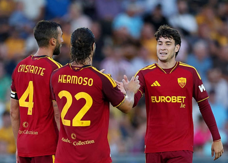 Soulé Esulta gol Newport-Roma 04082026