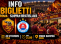 Card Info biglietti Roma-Slovan Bratislava
