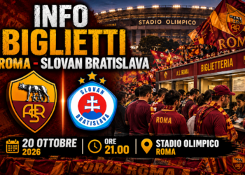 Card Info biglietti Roma-Slovan Bratislava